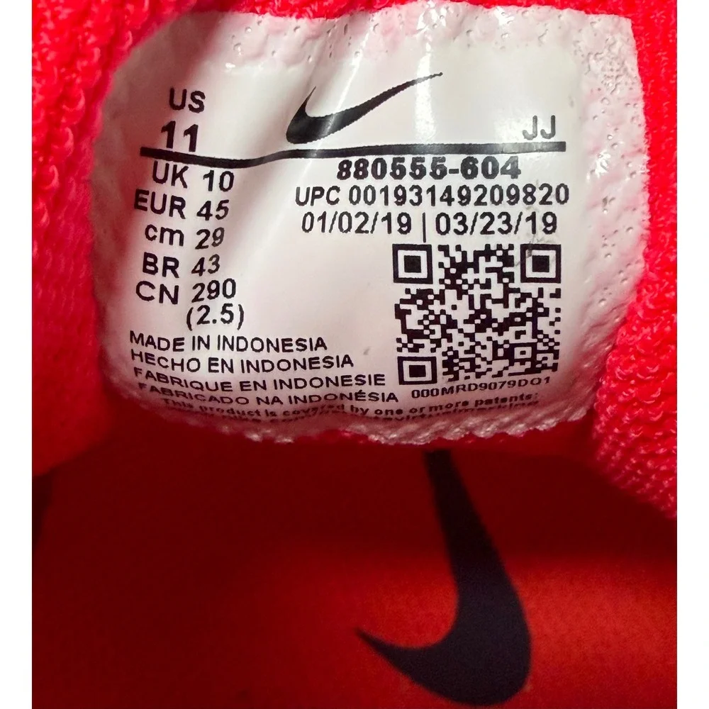 Nike Air Zoom Pegasus 34 Mens Running Shoes Bright Crimson 880555-604 Size 11